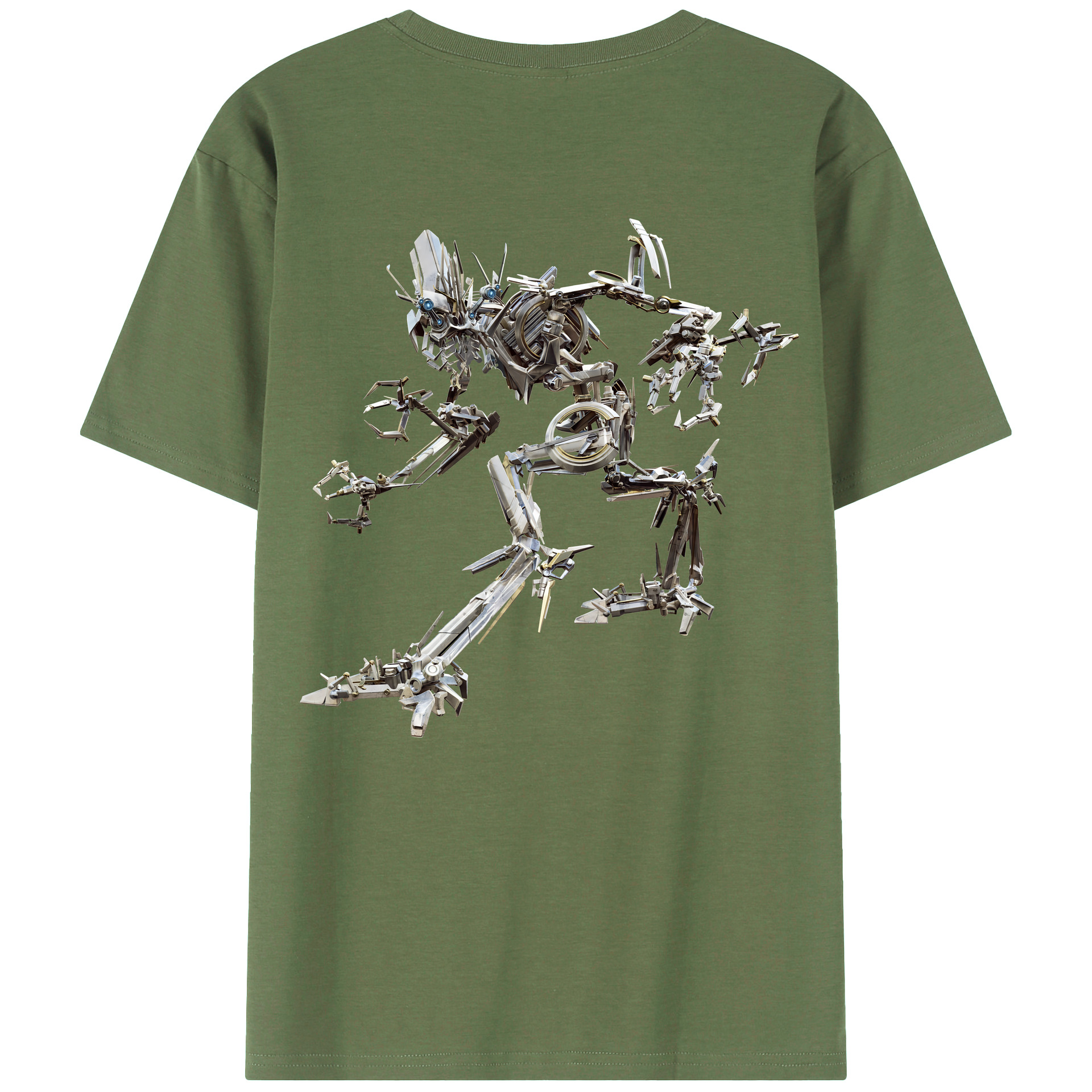 （画像用） Transformers トランスフォーマー 綿100％ メンズ半袖Tシャツ（バックプリント） 通気性